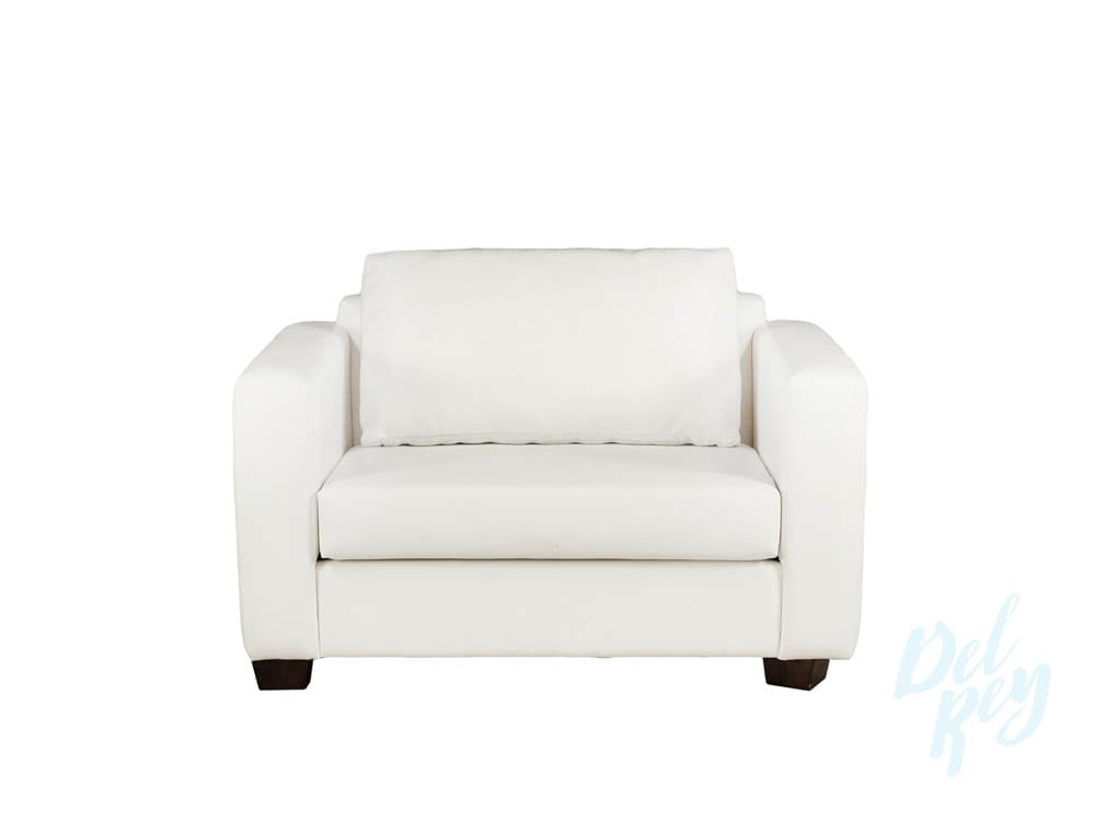 White Lounge Love Seat Del Rey Party Rentals