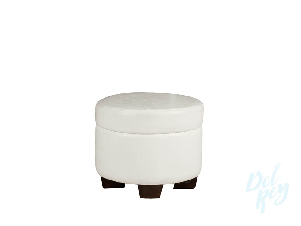 White Lounge Round Ottoman Del Rey Party Als Loun White Ottoman Round