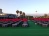 corporate-event-rentals-red-market-umbrellas-green-turf-event-manhattan-beach-ca