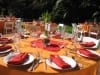 Adobe House Fund Raising Events- Round Tables,White Wood Folding Chairs