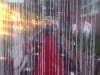 Gala Night at Notre Dame Academy red carpet and stanchions- Crystal beaded curtain 