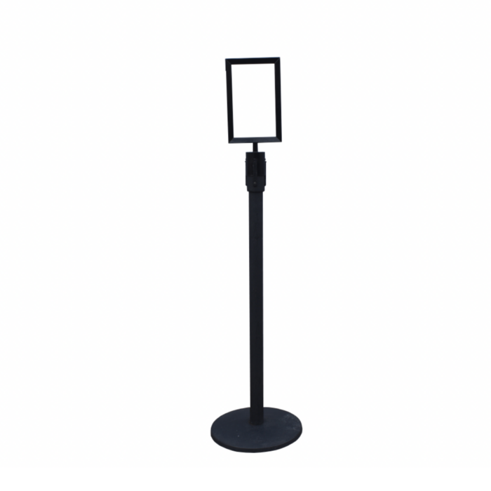 Sign Holder 7.25"x 11.25"with Black Tensabarrier Stanchion