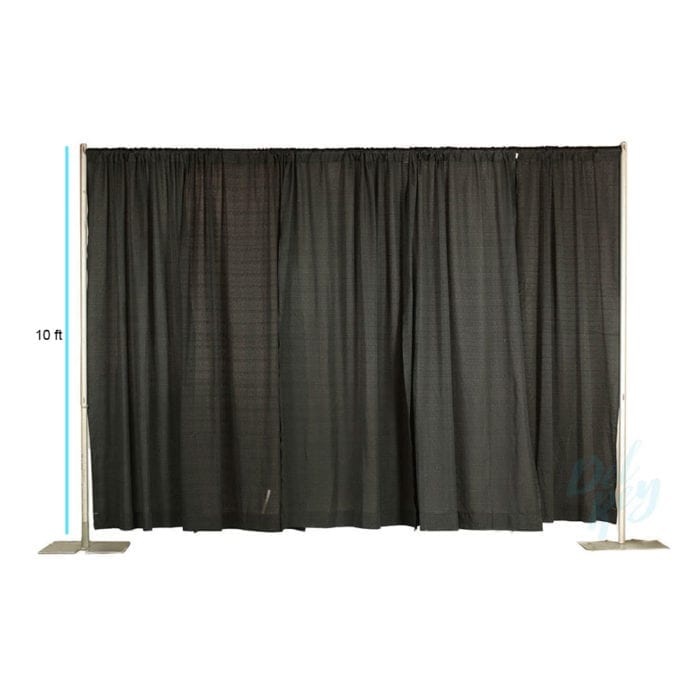 10 ft. High Black Banjo Pipe and Drape-per linear foot - Image 2