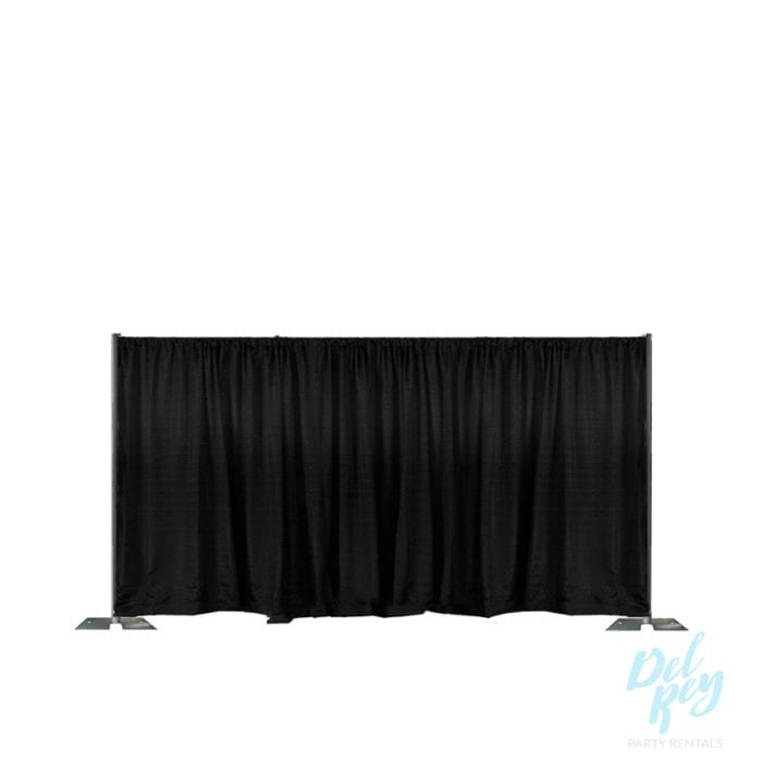 3 ft. High Black Banjo Returns Pipe and Drape-per linear ft.
