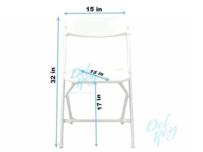 White Plastic Folding Chair - Image 2