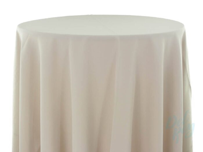 Plain Spun Poly Table Linen Beige