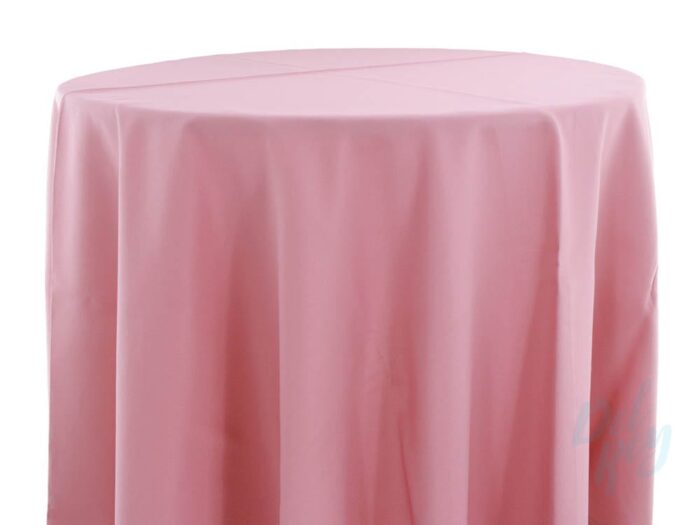 Plain Spun Poly Table Linen Dusty Rose