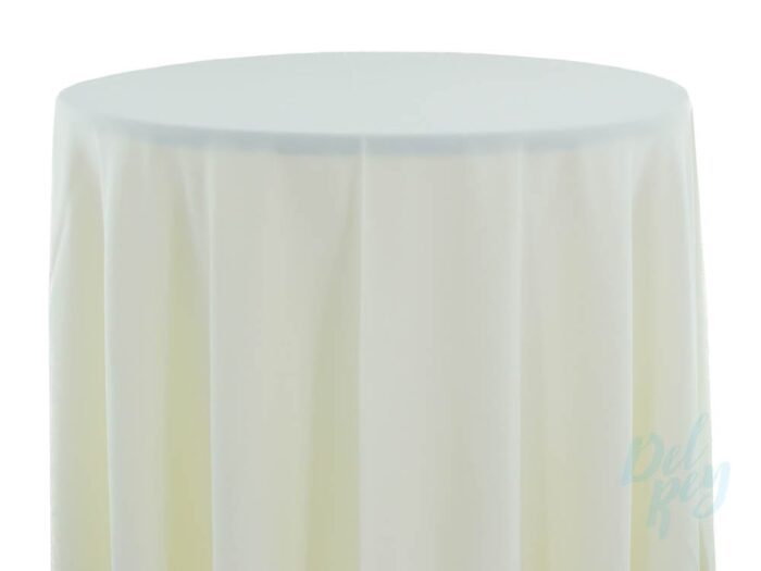 Plain Spun Poly Table Linen Ivory