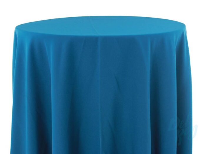 Plain Spun Poly Table Linen Pacific Teal
