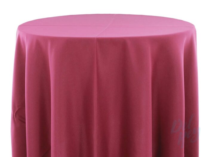 Plain Spun Poly Table Linen Burgundy
