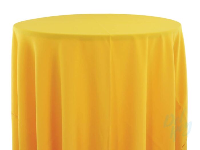 Plain Spun Poly Table Linen Gold