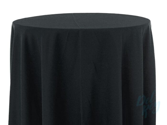 Plain Spun Poly Table Linen Black