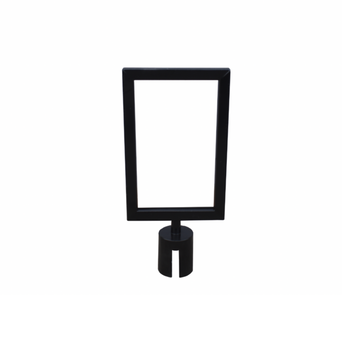 Sign Holder 7.25"x 11.25"with Black Tensabarrier Stanchion - Image 2
