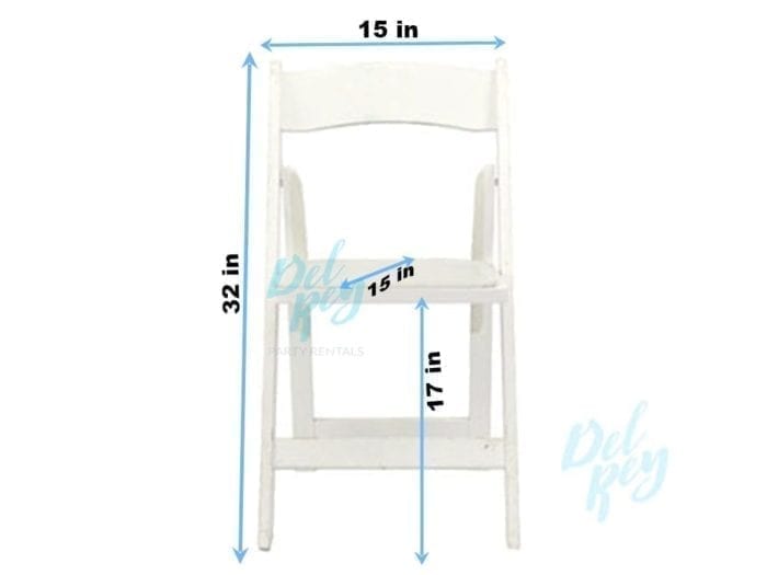 White Wood Folding Chair Padded Seat - Image 2