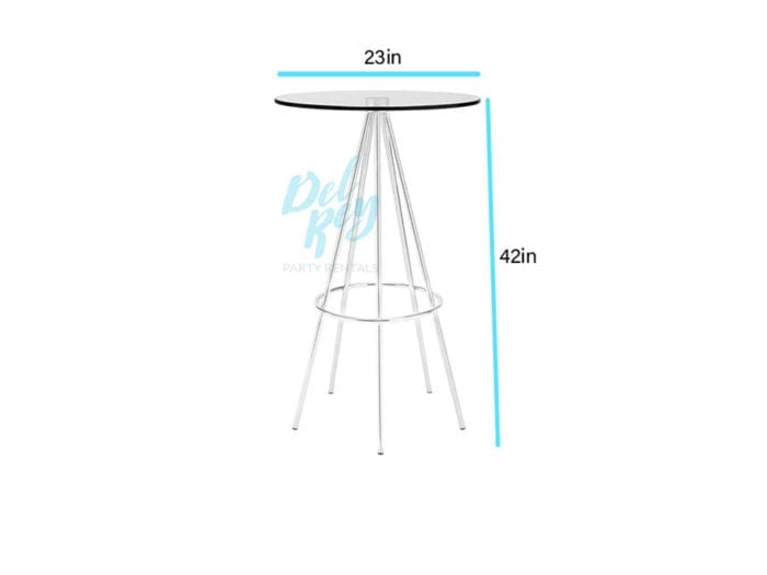 23" Round Modern Glass Top Cocktail Table - Image 2