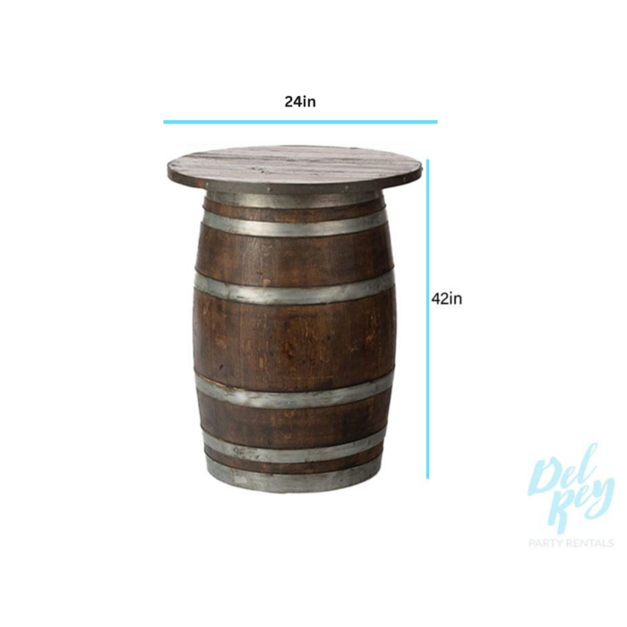 Barrel Cocktail Table- 24" diam. - Image 2