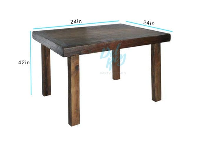 24" X 24" X 42″ Descanso Rustic Table - Image 2