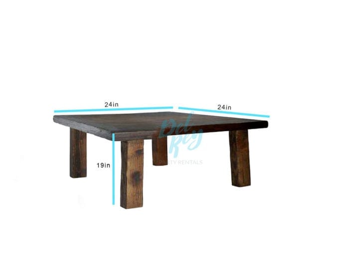 24" X 24" X 19″ Descanso Rustic Table - Image 2