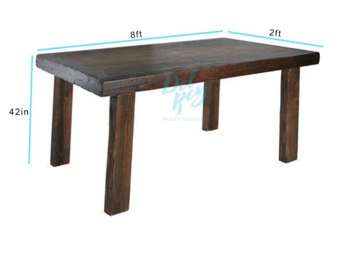 2' X 8' X 42″ Descanso Rustic Table - Image 2