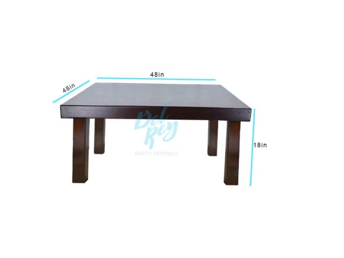 Refined Wood Coffee Table 48″ X 48″ 18" High - Image 2