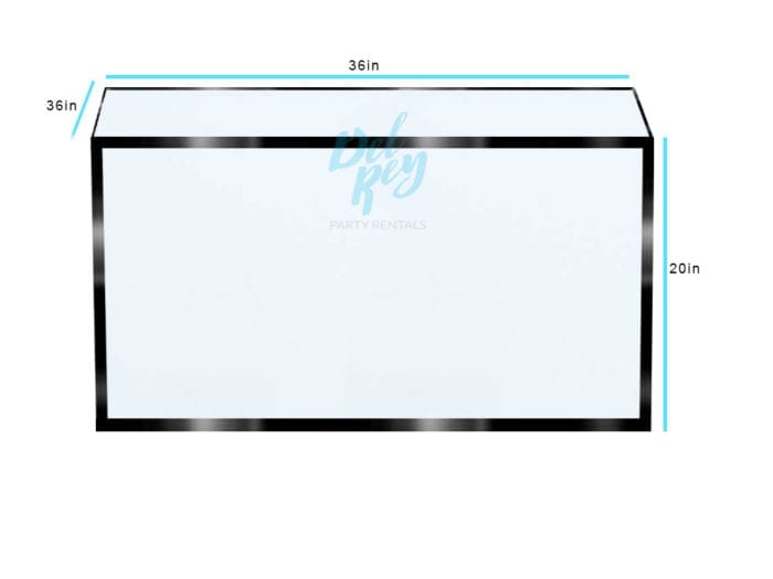 White Acrylic Cube Table 36" X 36" X 20" High - Image 2