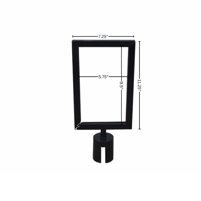 Sign Holder 7.25"x 11.25"with Black Tensabarrier Stanchion - Image 4