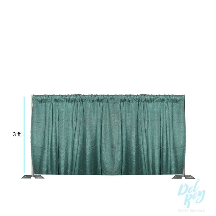 3 ft. Green Banjo Pipe and Drape -per linear ft. - Image 2
