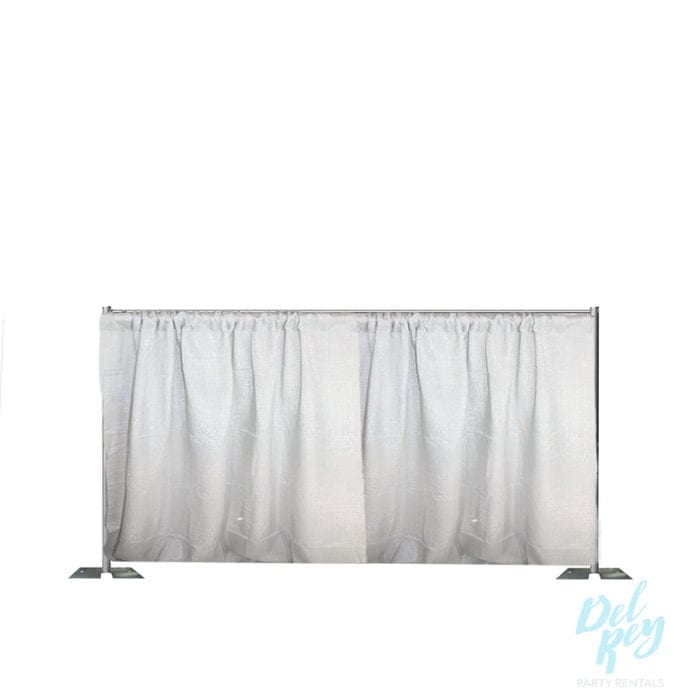 3ft. High White Banjo Pipe and Drape -10 ft. section-