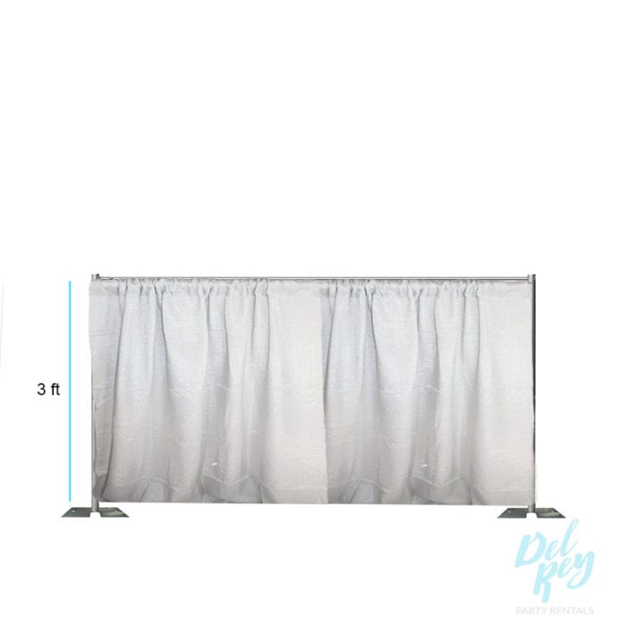 3ft. High White Banjo Pipe and Drape -10 ft. section- - Image 2