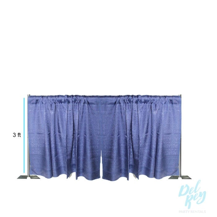 3 ft. High ExpoBlue Banjo Pipe and Drape -per linear ft.- - Image 2