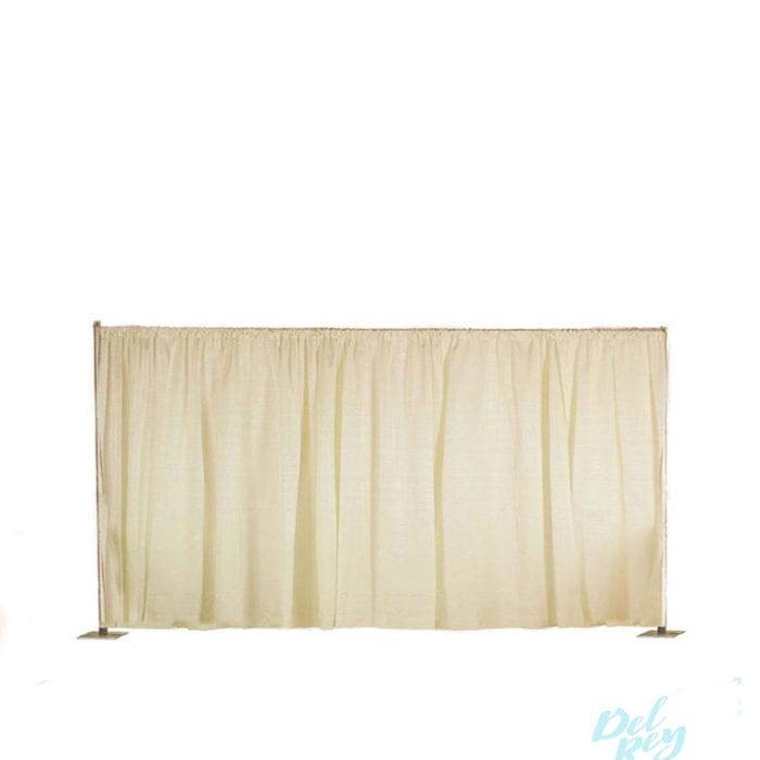 3 ft. High Ivory Banjo Pipe and Drape -per linear ft.