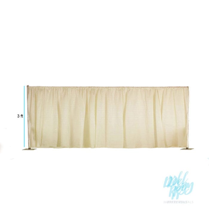 3 ft. High Ivory Banjo Pipe and Drape -per linear ft. - Image 2