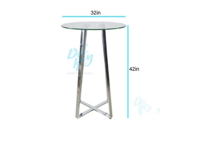 32" Round Liguria Glass Top Cocktail Table - Image 2