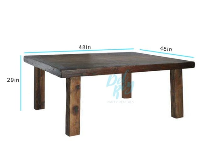48" X 48" X 29″ Descanso Rustic Table - Image 2