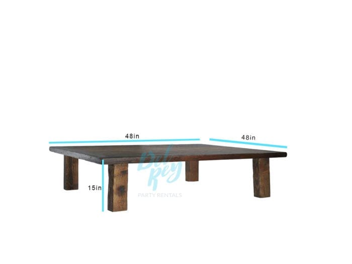 48″ X 48″ X 15″ Low Boho Rustic Table - Image 2