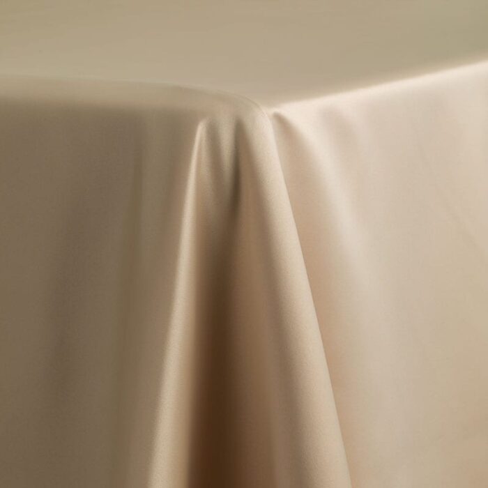 Satin Lamour Solid Table Linen Champagne