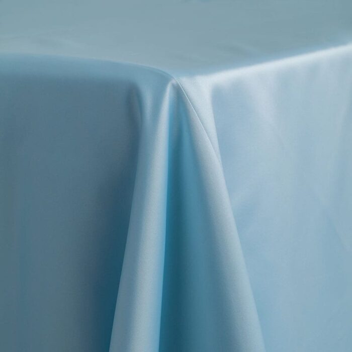 Satin Lamour Solid Table Linen Baby Blue