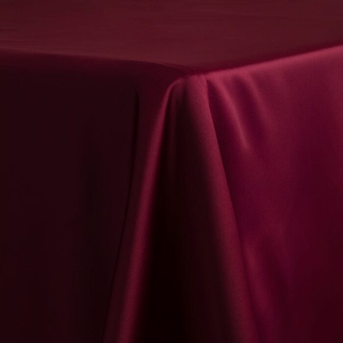 Satin Lamour Solid Table Linen Burgundy