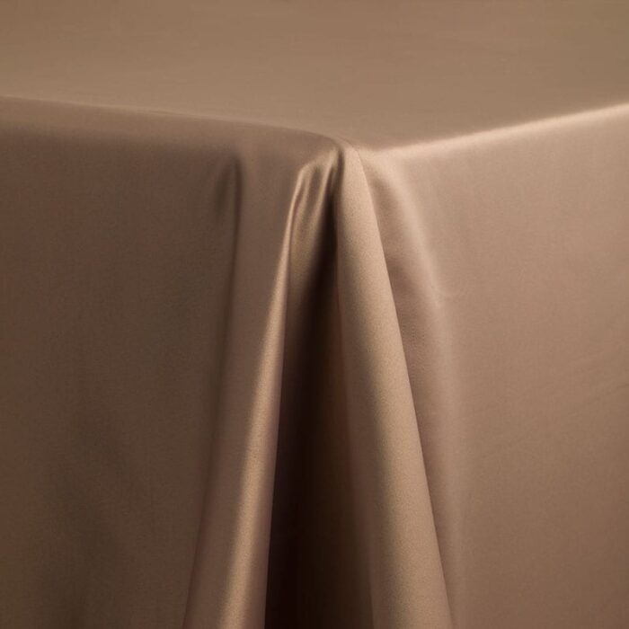Satin Lamour Solid Table Linen Cappucino