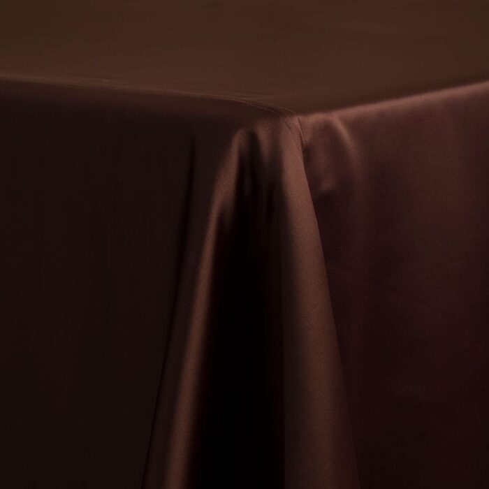 Satin Lamour Solid Table Linen Espresso