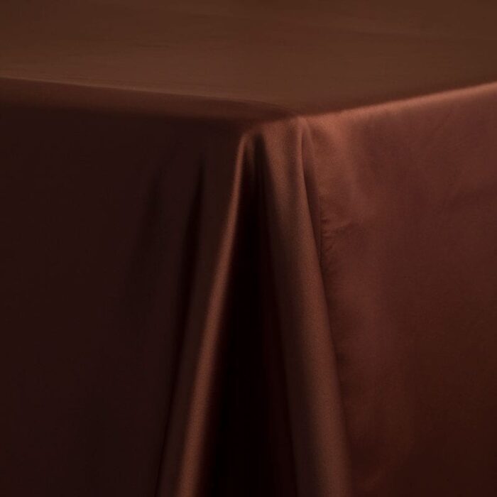 Satin Lamour Solid Table Linen Chocolate