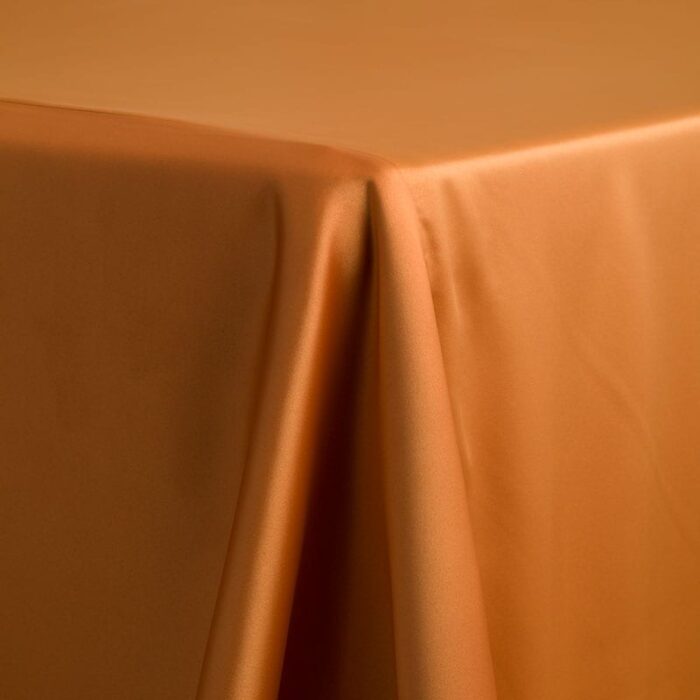Satin Lamour Solid Table Linen Copper