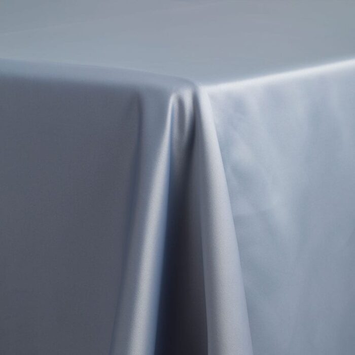Satin Lamour Solid Table Linen Platinum