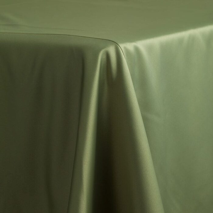 Satin Lamour Solid Table Linen Sage