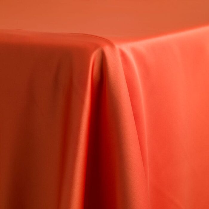 Satin Lamour Solid Table Linen Orange