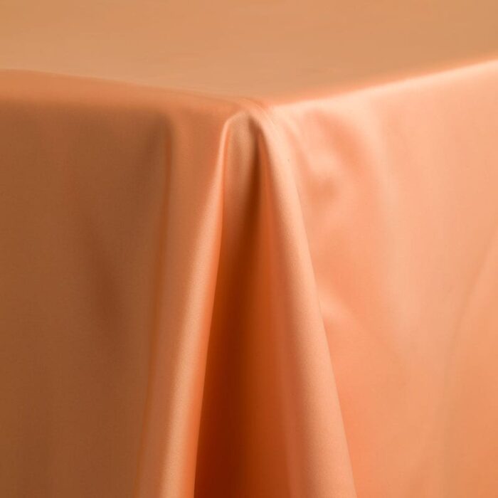 Satin Lamour Solid Table Linen Tangerine