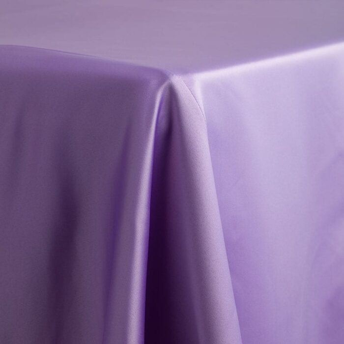 Satin Lamour Solid Table Linen Lavender