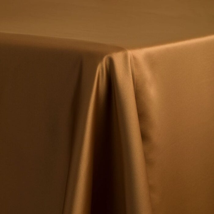 Satin Lamour Solid Table Linen Mocha