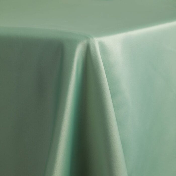 Satin Lamour Solid Table Linen Mint