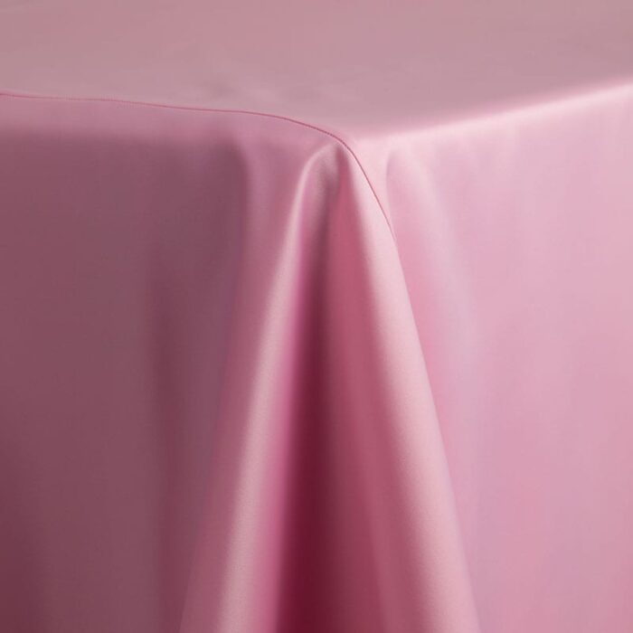 Satin Lamour Solid Table Linen Pastel Pink